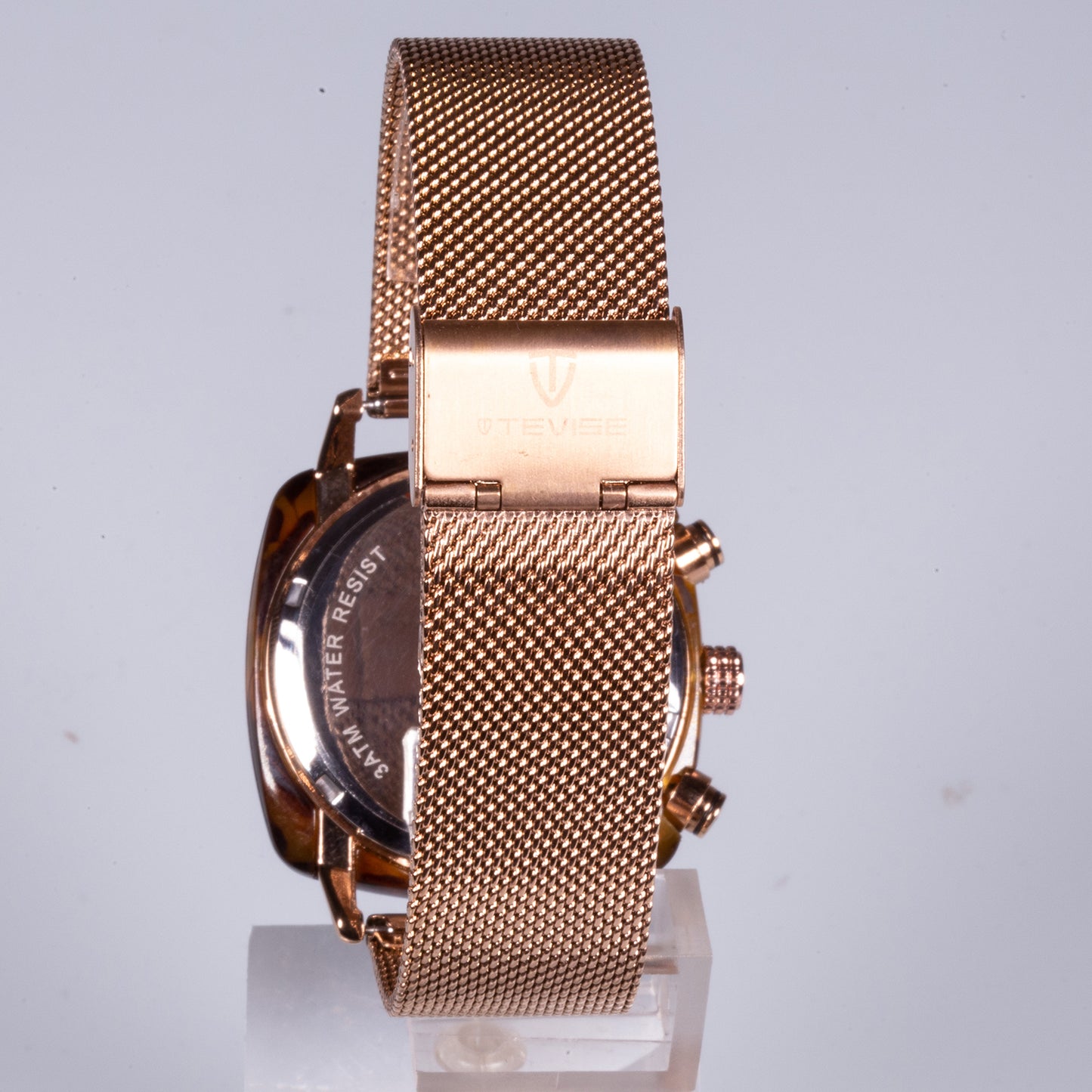 Reloj de Aleación Bañado en Oro con Cristal Emporia® Blanco