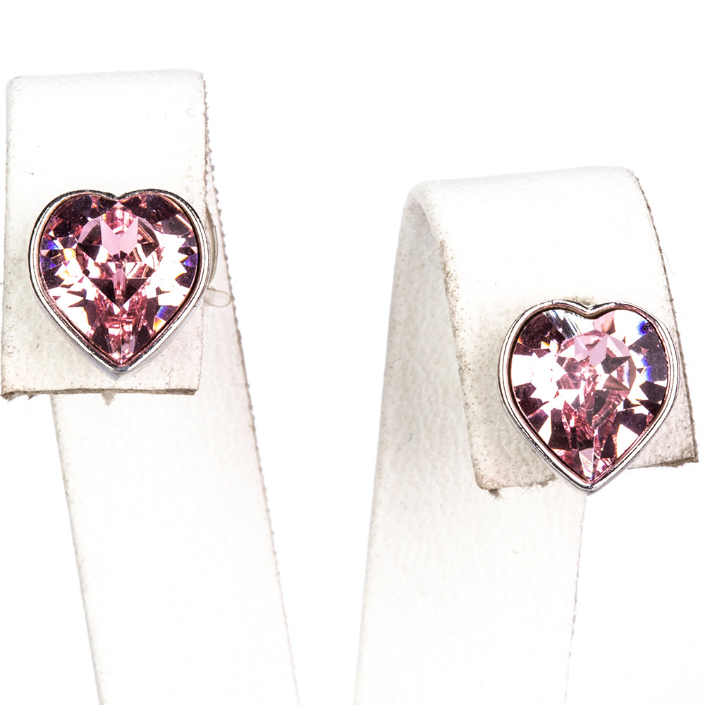 Conjunto de Aleación Bañado en Oro con Cristal Emporia® Blanco y Cristal Emporia® Rosa ( Pendientes +Pulsera )