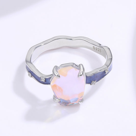 Anillo de Aleación Bañado en Oro con Cristal Emporia® Rosa