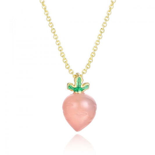 Collar de Aleación Bañado en Oro con Cristal Emporia® Rosa