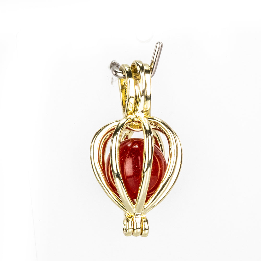 Conjunto de Aleación Bañado en Oro con Ágata Roja y Turquesa ( Collar +Colgante ) 14