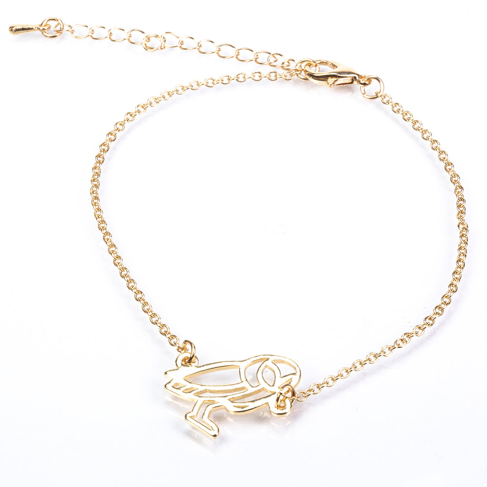 Conjunto de Aleación Bañado en Oro ( Collar +Pulsera )