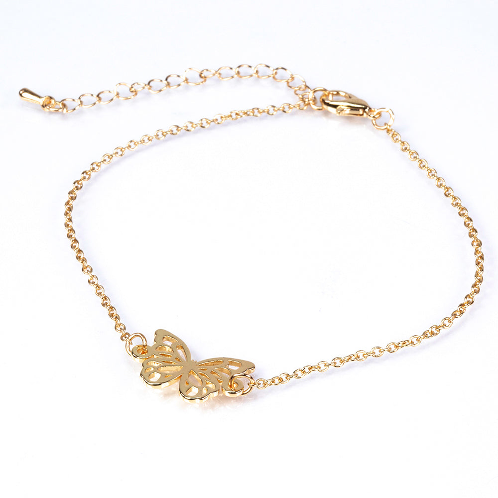 Conjunto de Aleación Bañado en Oro ( Collar +Pulsera )