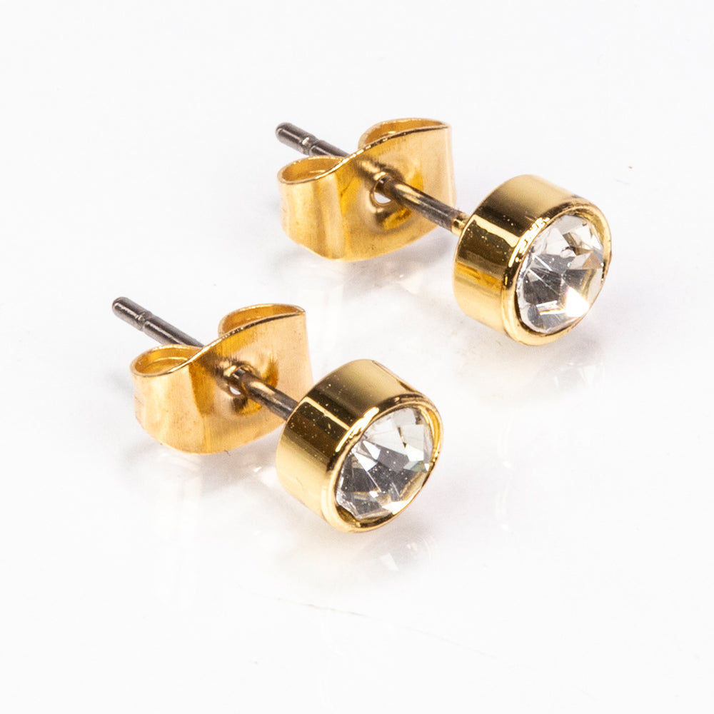 Reloj de Aleación Bañado en Oro con Esmeralda y Cristal Emporia® Blanco ( Collar +Pendientes +Colgante )