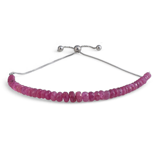 Pulsera de Plata con Rubí de Mozambique