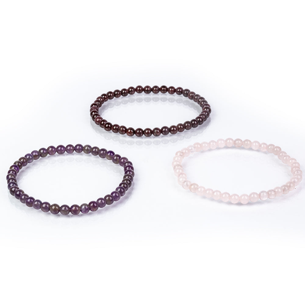 Conjunto Pepita con Amatista y Cuarzo Rosado ( Pulsera )