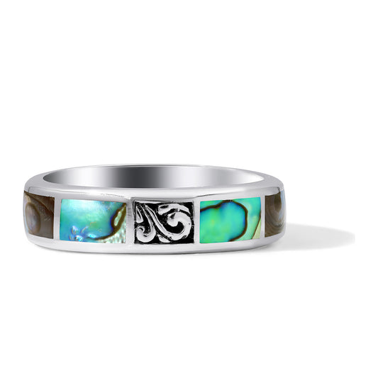 Anillo de Plata con Concha de abulón