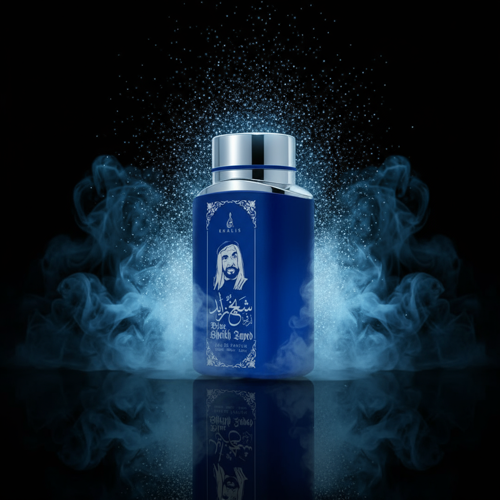 100 ml Eau de Perfume SHEIKH ZAYED BLUE Fragancia Musky Oud para Hombre