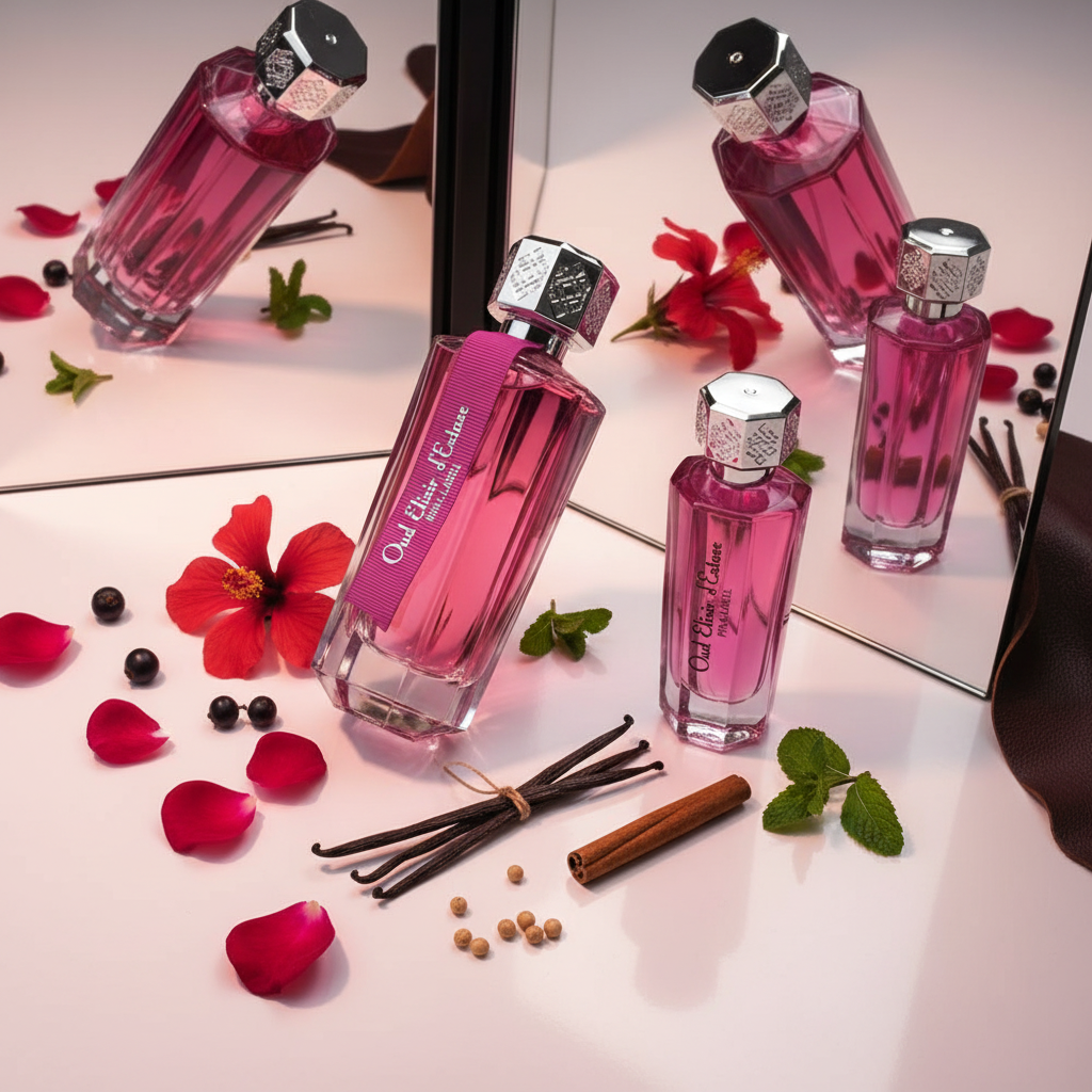 "Oud Elixir Pink" EDP 100ml + 30 ml, fragancia oriental floral