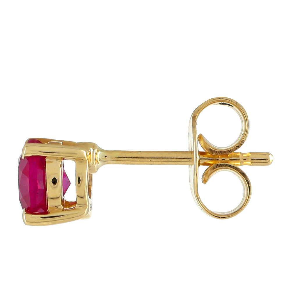 Pendientes de Oro 9K con Rubí de Tailandia