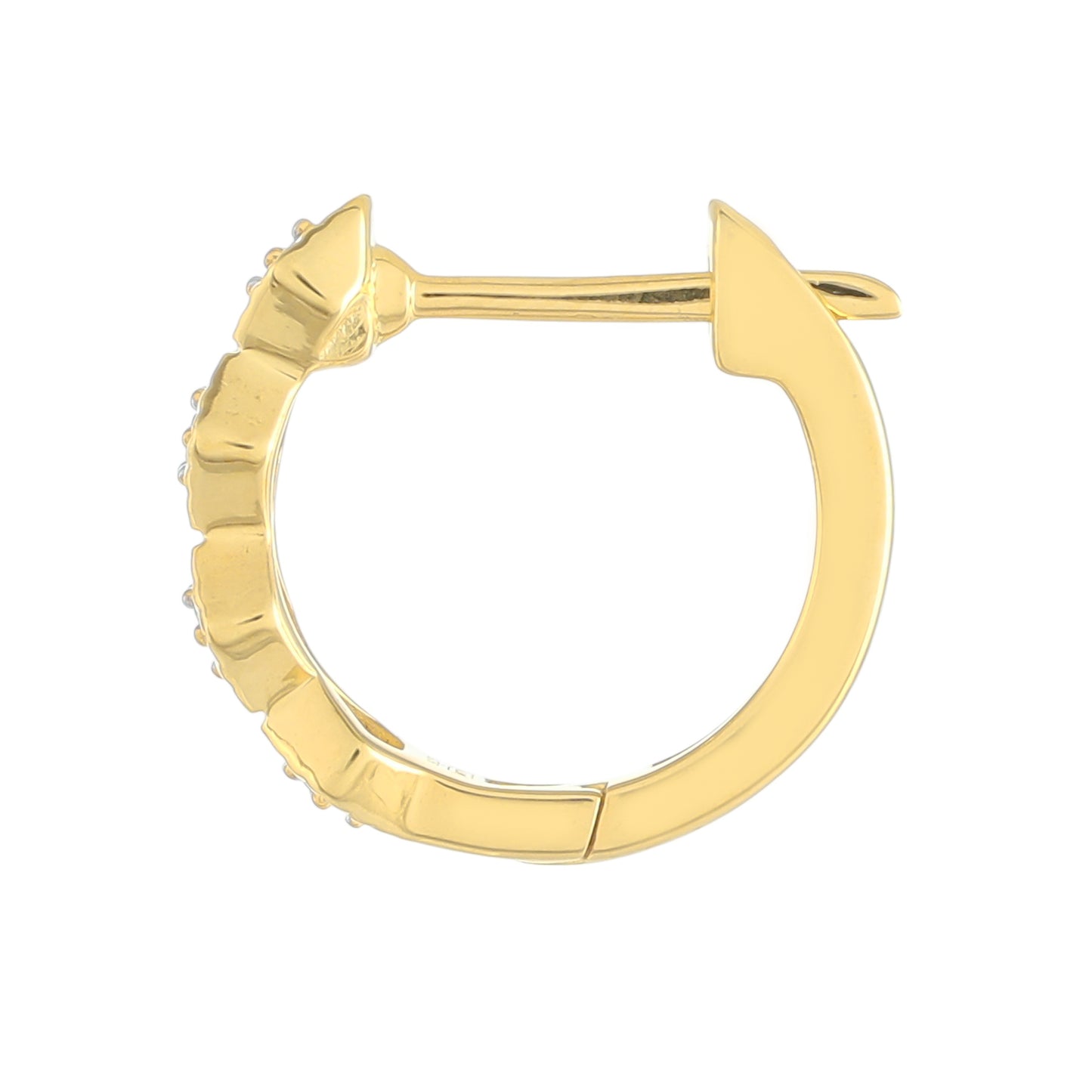 Pendientes de Plata Bañada en Oro con Diamante blanco