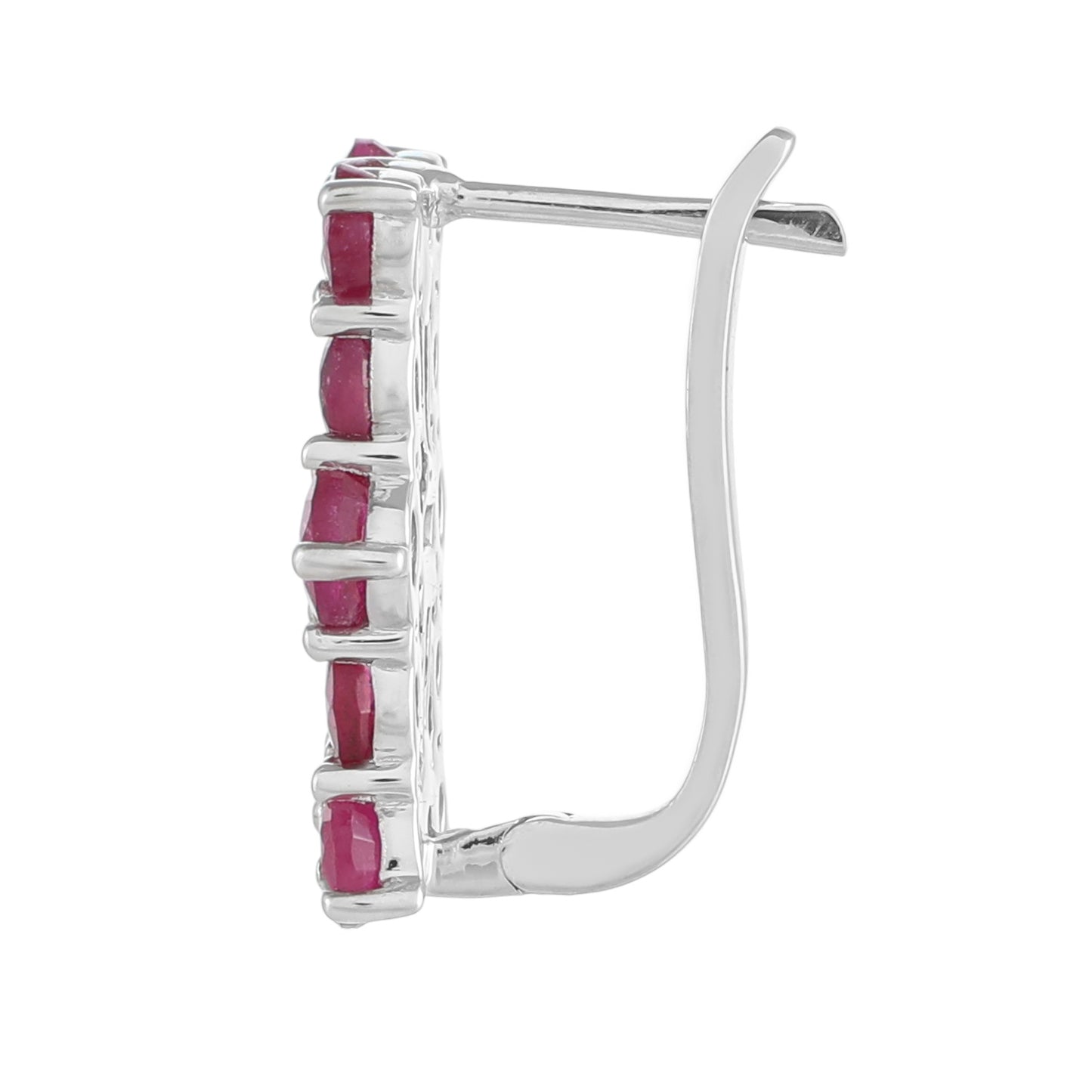 Pendientes de Plata con Rubí de Tailandia