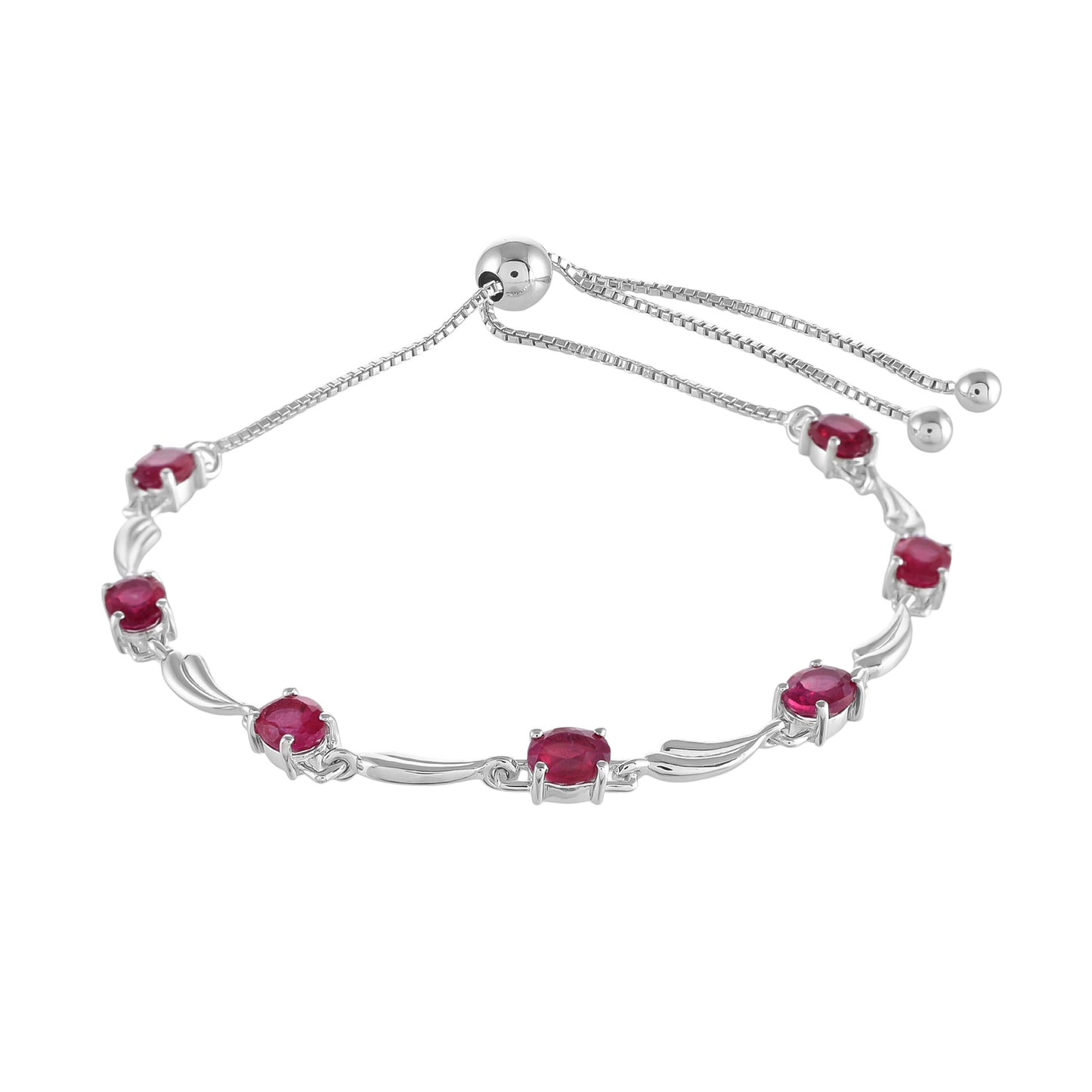 Pulsera de Plata con Rubí de Tailandia