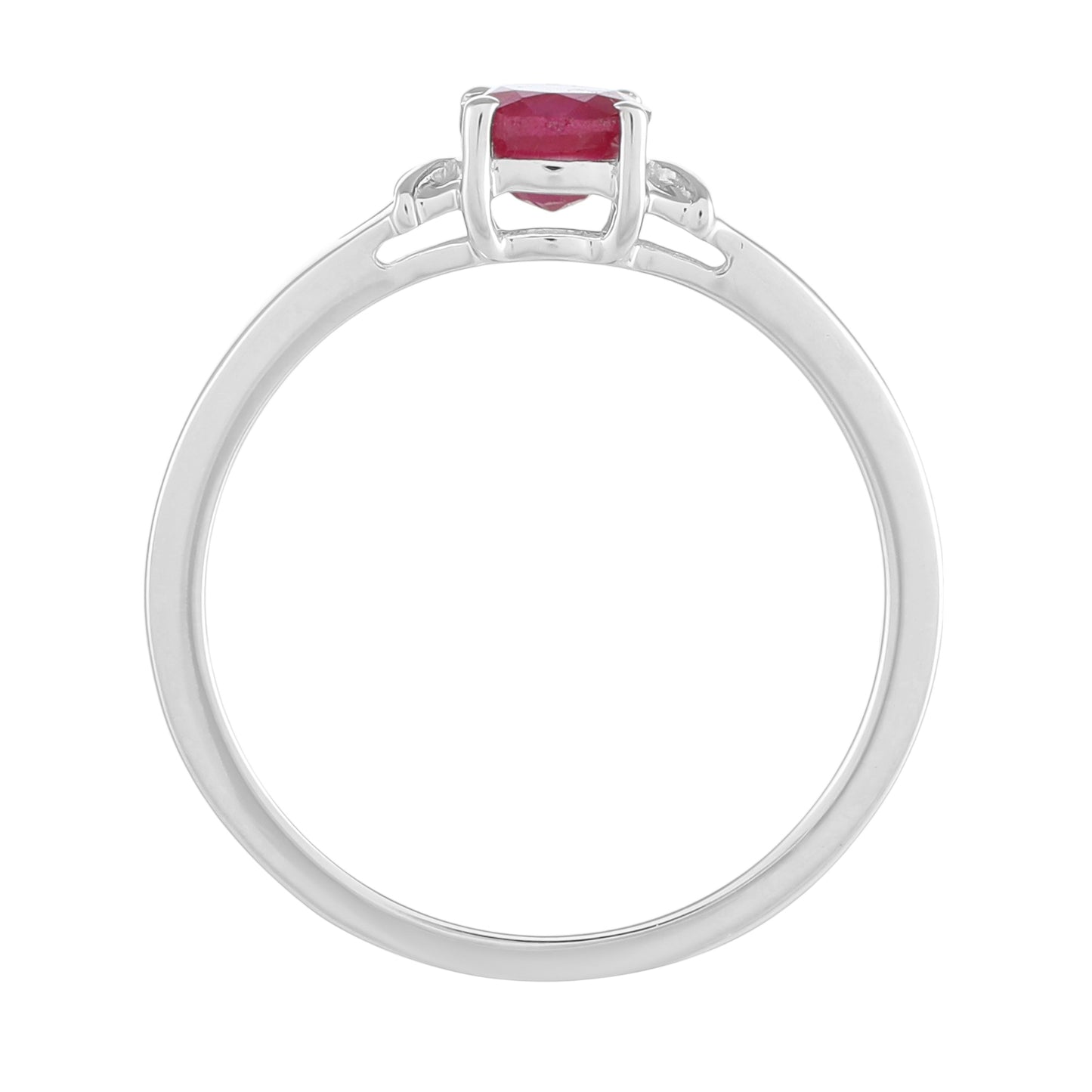 Anillo de Plata con Rubí de Tailandia