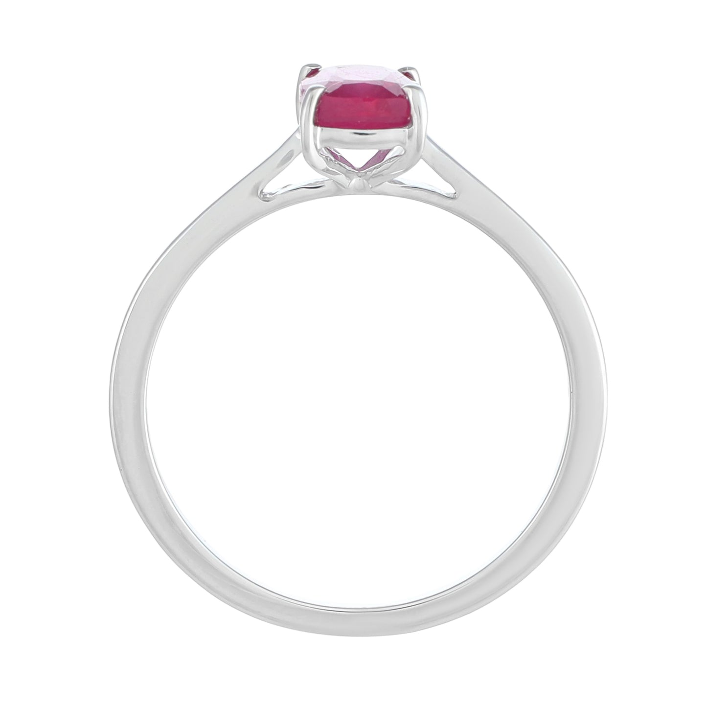 Anillo de Plata con Rubí de Tailandia