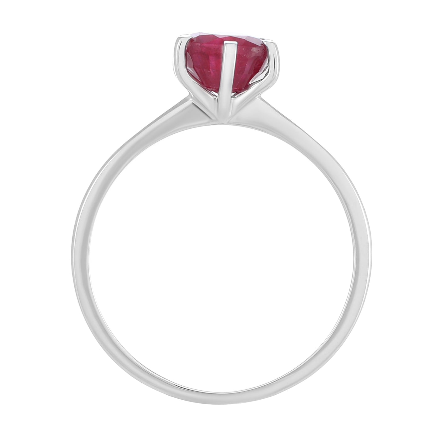 Anillo de Plata con Rubí de Tailandia