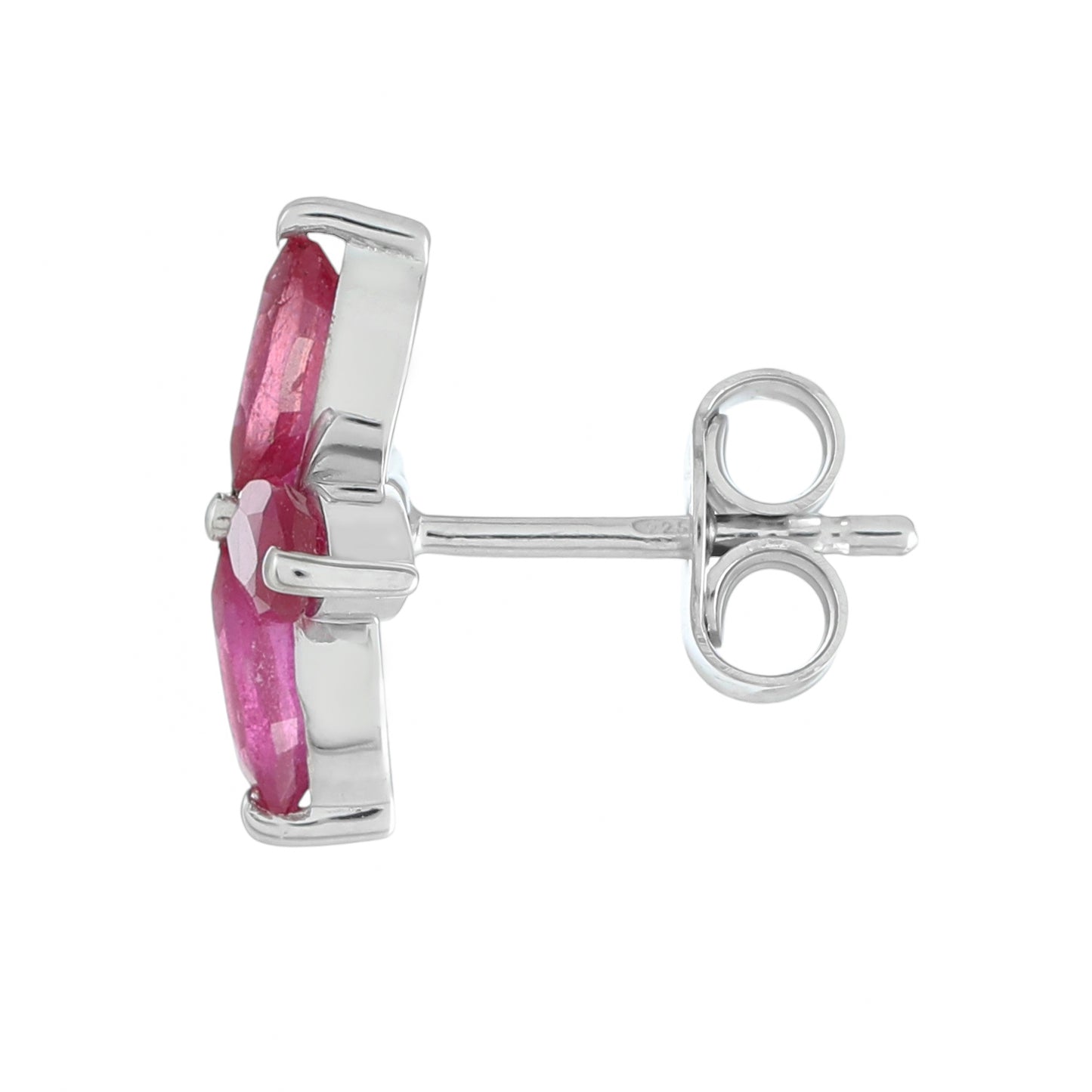 Pendientes de Plata con Rubí de Tailandia