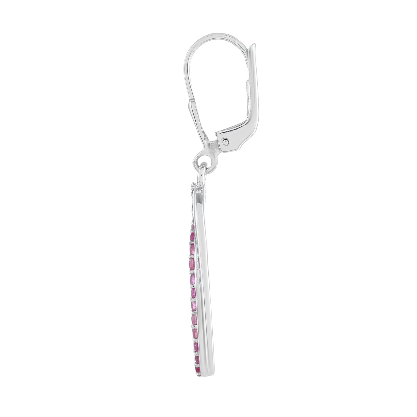 Pendientes de Plata con Rubí de Tailandia