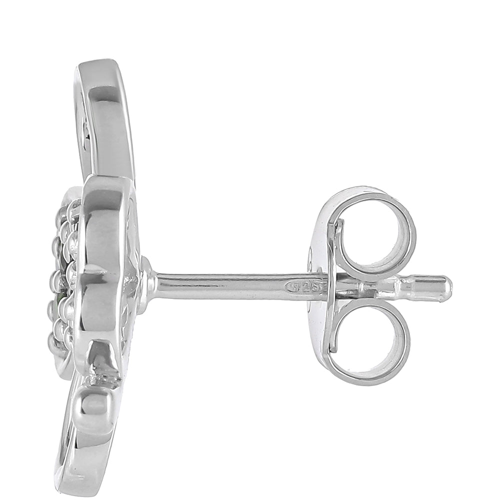 Pendientes de Plata con Diópsido de Cromo