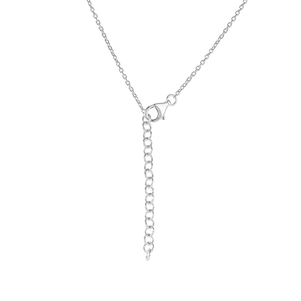 Collar de Plata con Diópsido de Cromo y Topacio Blanco