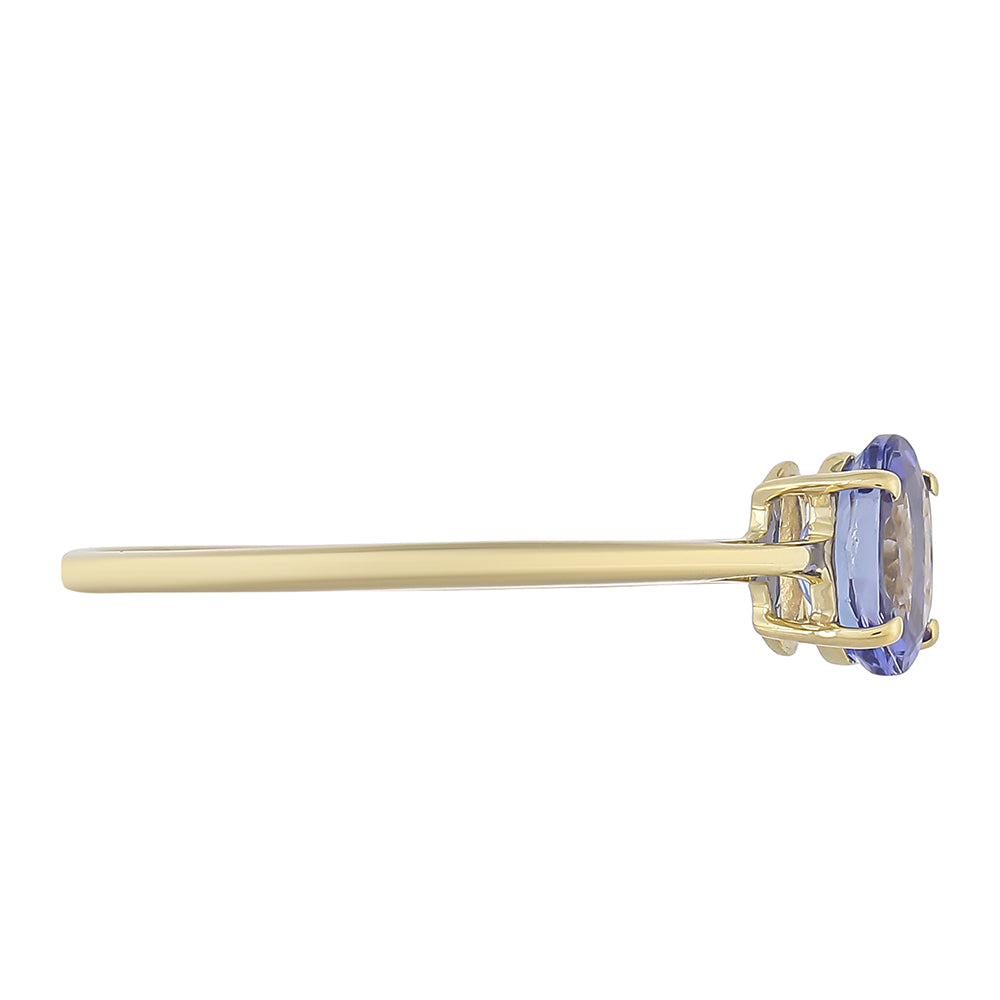 Anillo de Oro 9K con Tanzanita AAA