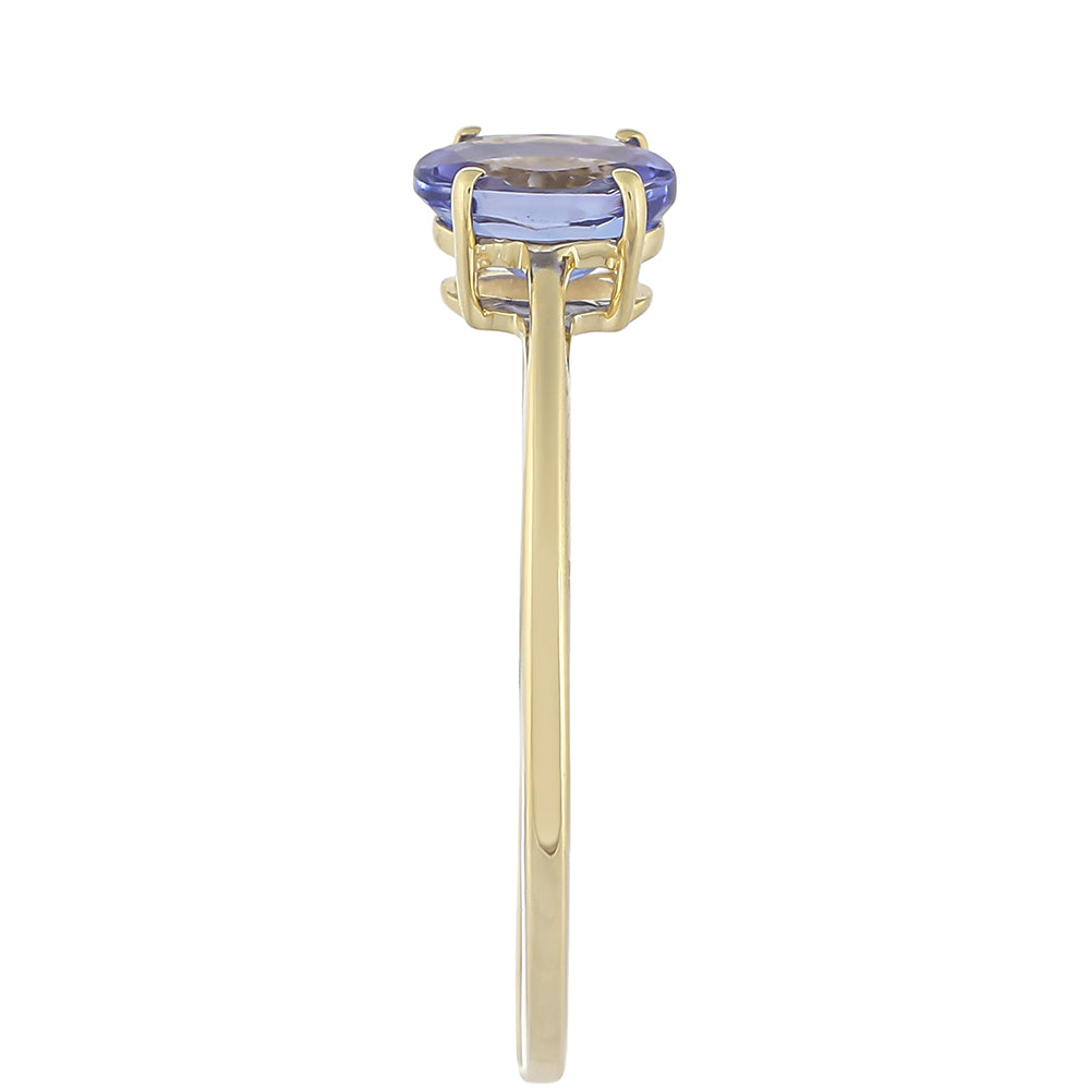 Anillo de Oro 9K con Tanzanita AAA