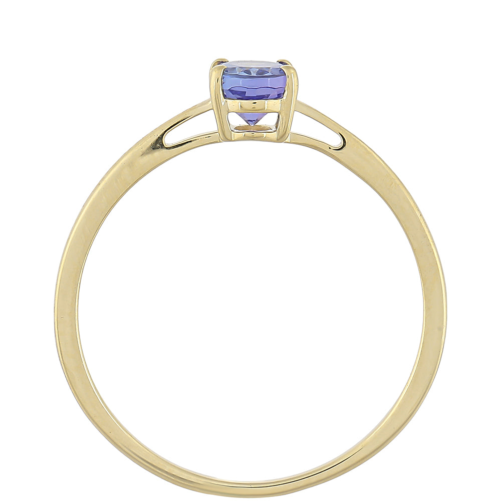 Anillo de Oro 9K con Tanzanita AAA