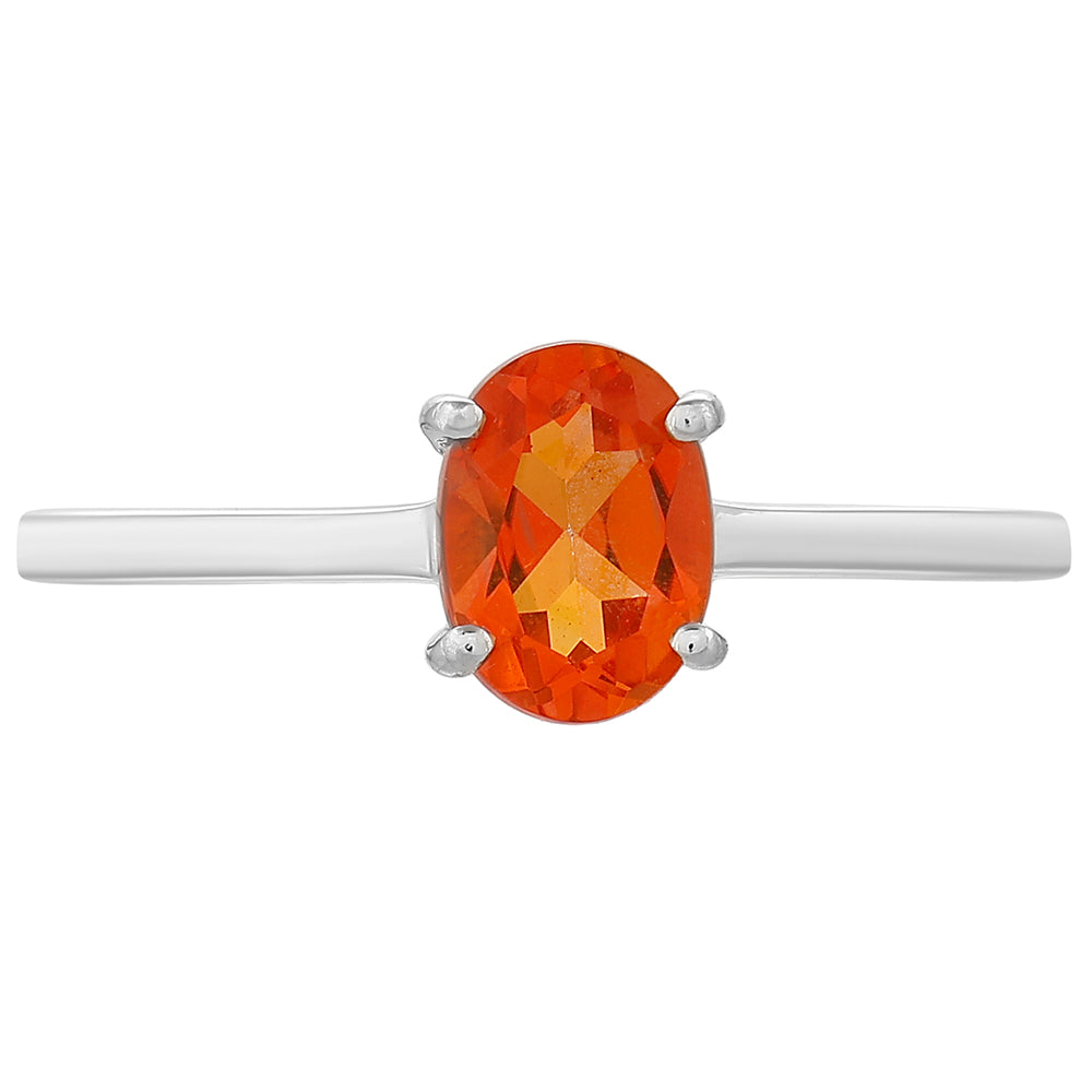 Anillo de Plata con Cuarzo Padparadscha
