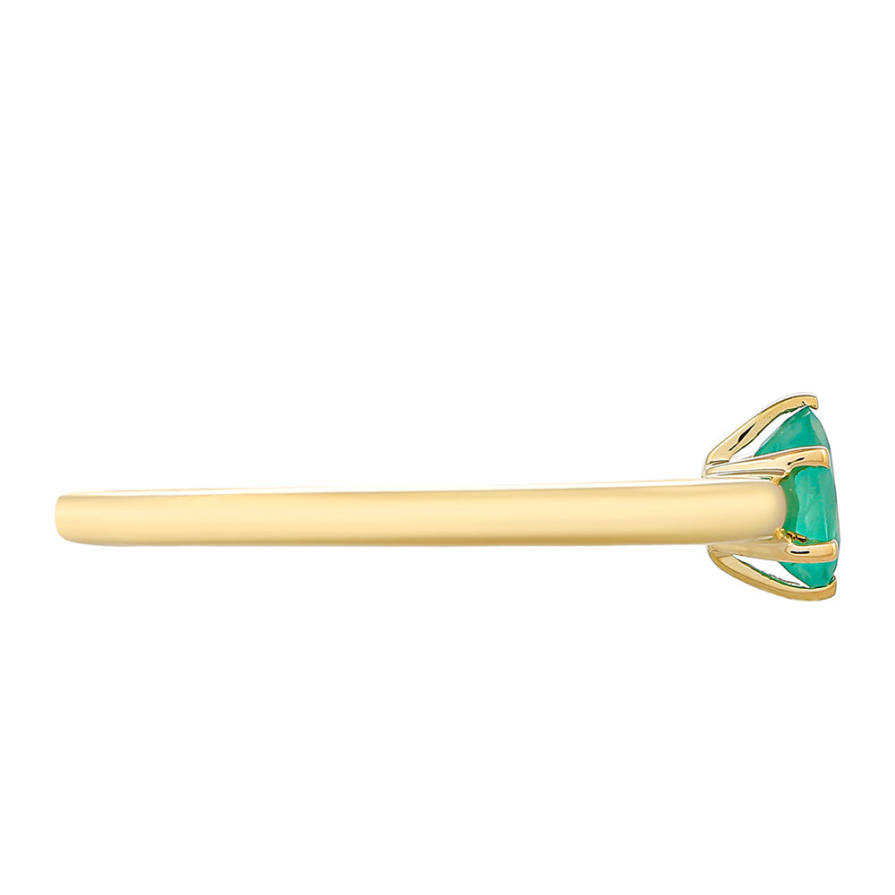 Anillo de Oro 9K con Esmeralda de Brasil
