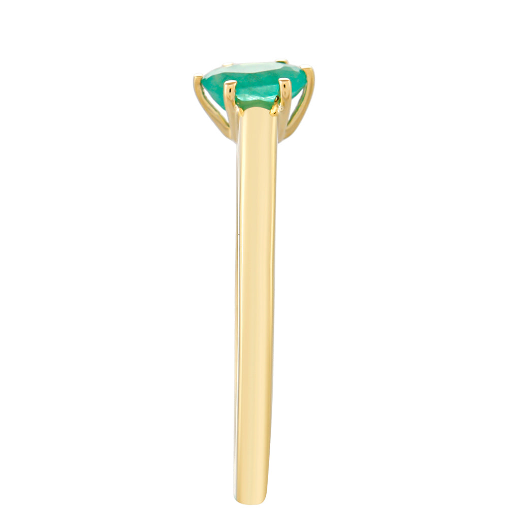 Anillo de Oro 9K con Esmeralda de Brasil