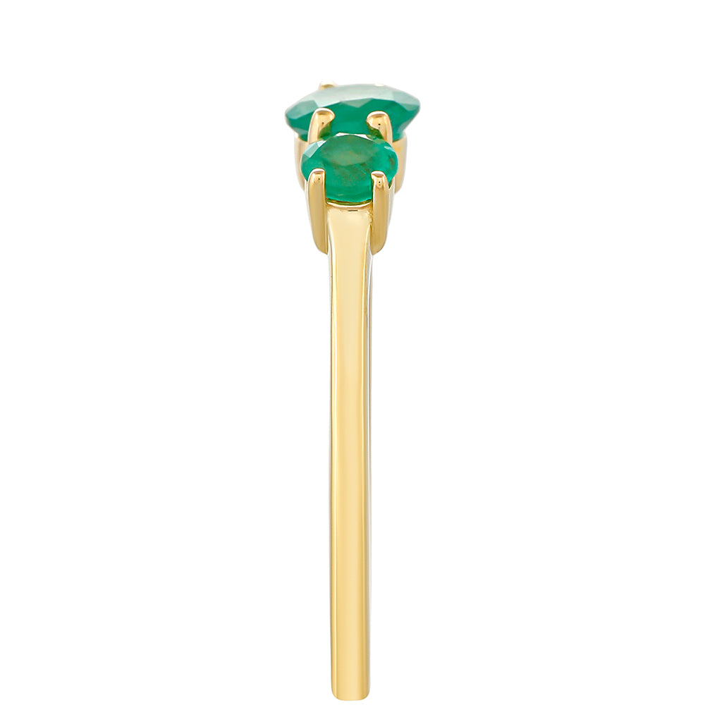 Anillo de Oro 9K con Esmeralda de Brasil