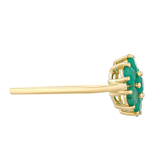 Anillo de Oro 9K con Esmeralda de Brasil