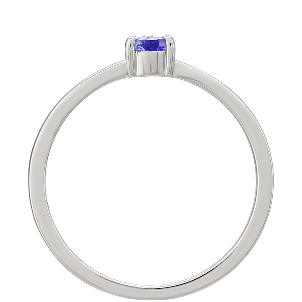 Anillo de Plata con Tanzanita AAA