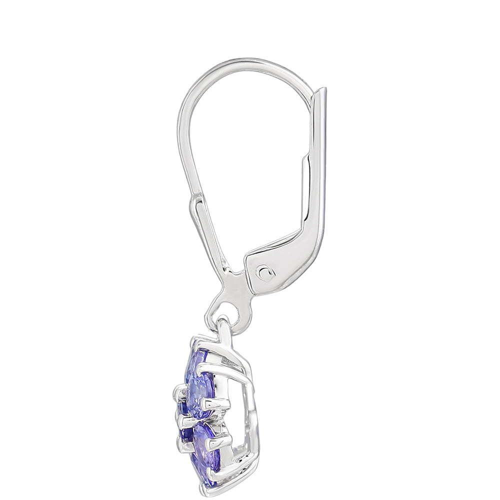 Pendientes de Plata con Tanzanita AAA