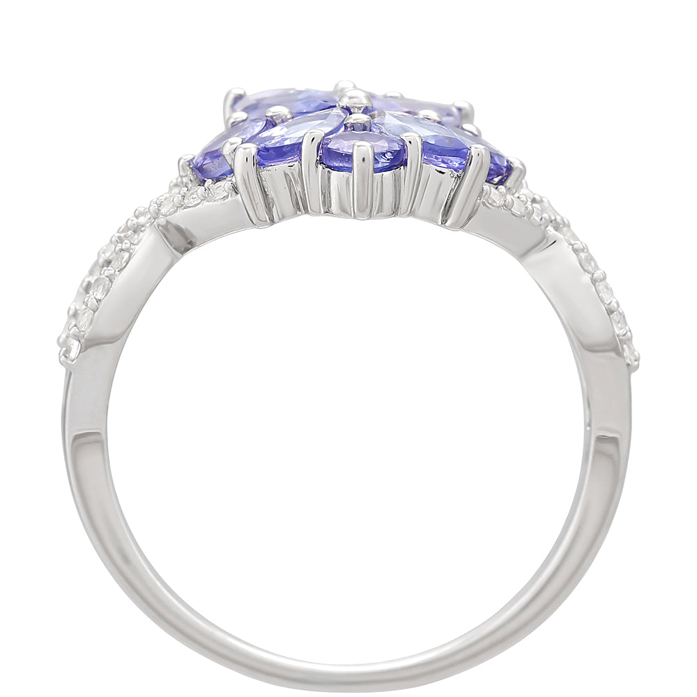 Anillo de Plata con Tanzanita AAA