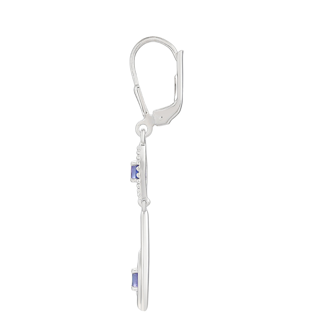 Pendientes de Plata con Tanzanita AAA