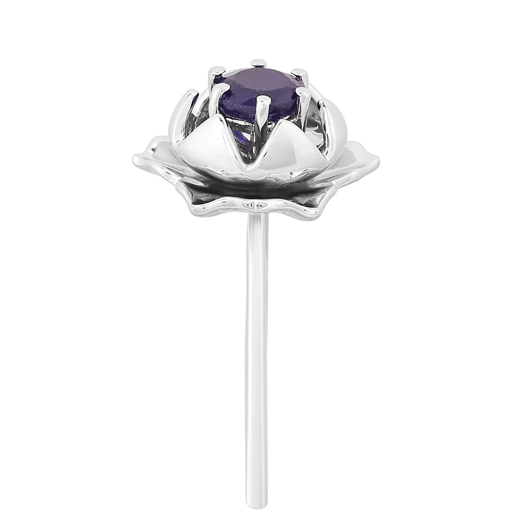 Anillo de Plata con Zafiro de Tailandia