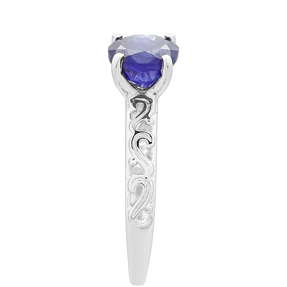 Anillo de Plata con Zafiro de Tailandia