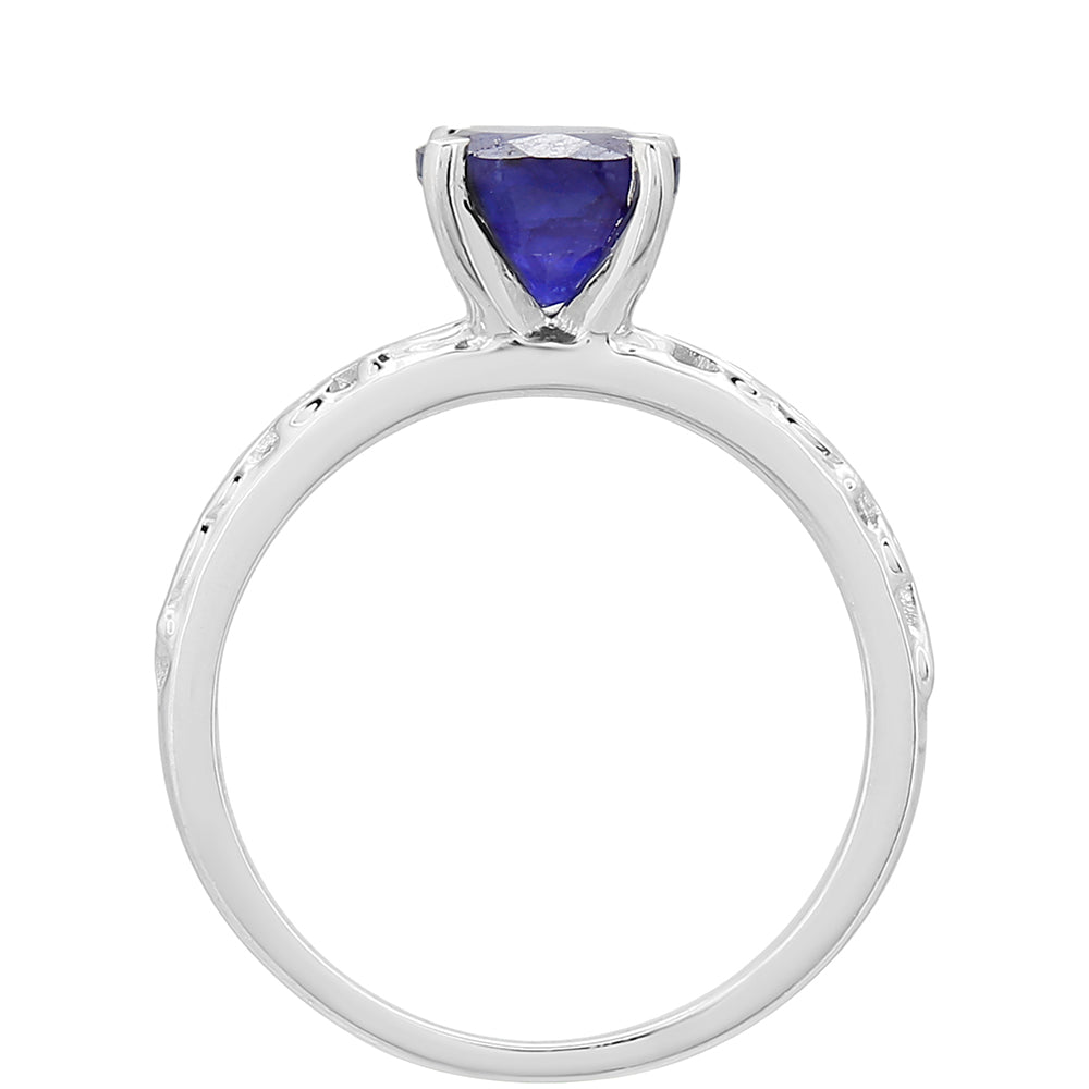 Anillo de Plata con Zafiro de Tailandia