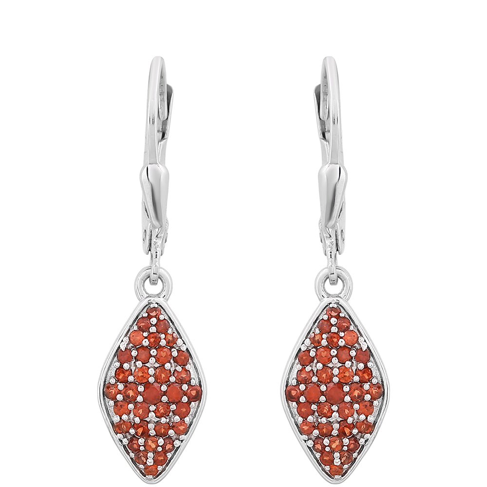 Pendientes de Plata con Granate