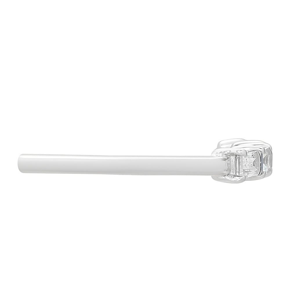 Anillo de Plata con Zafiro de Tailandia y Topacio Blanco