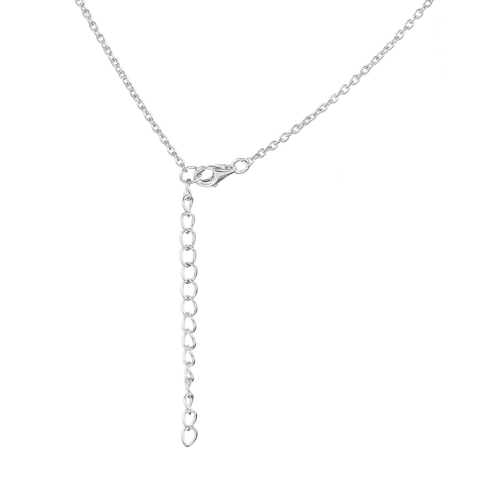 Collar de Plata con Zafiro de Tailandia y Topacio Blanco