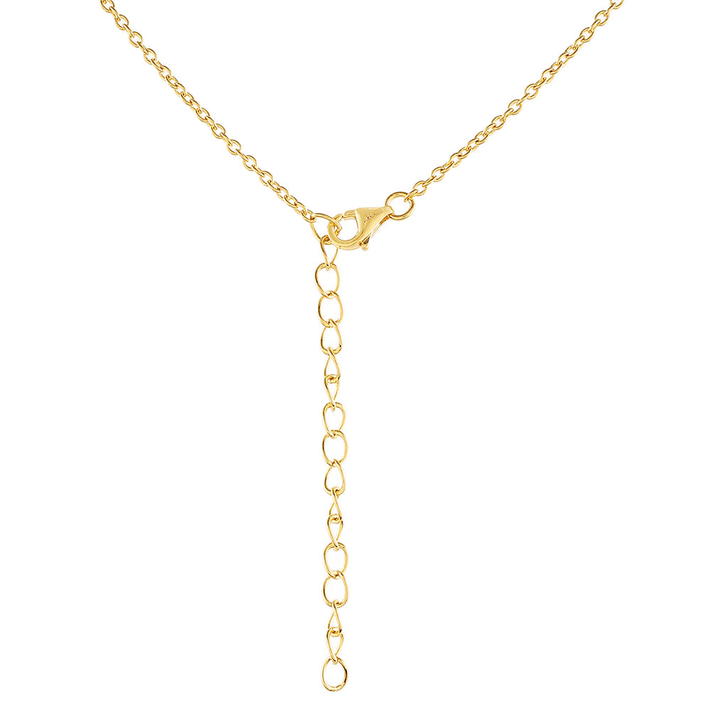 Collar de Plata Bañada en Oro con Perla Barroca Cultivada de Agua Dulce y Topacio Blanco