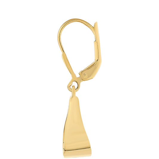 Pendientes de Plata Bañada en Oro con Perla Barroca Cultivada de Agua Dulce