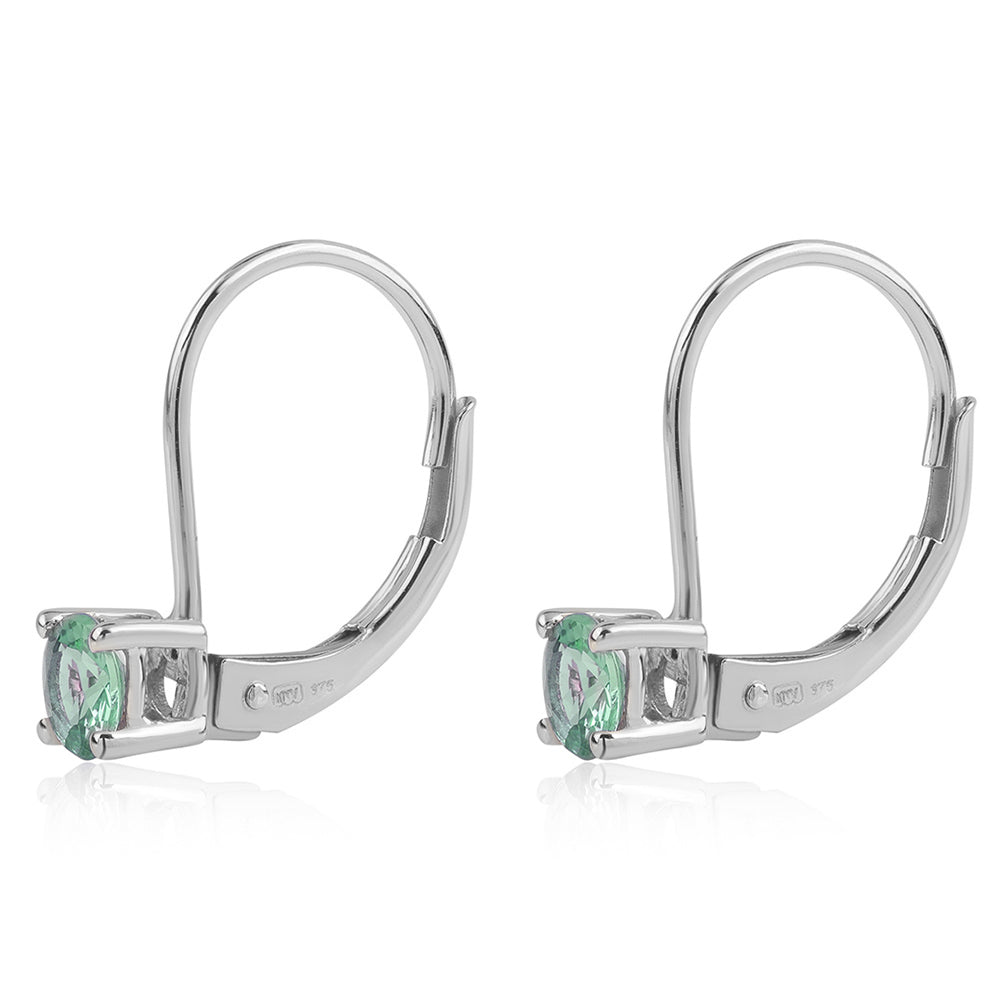 Pendientes de Plata con Esmeralda de Brasil