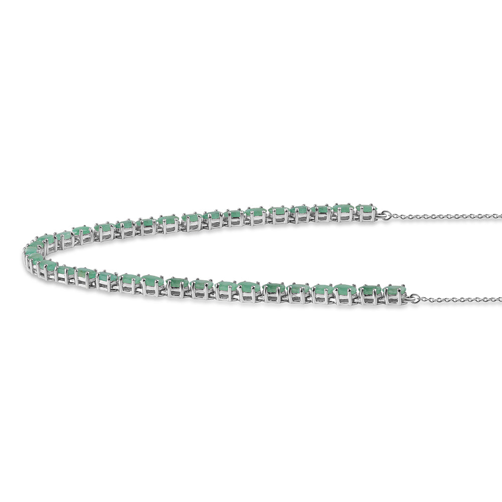 Collar de Plata con Esmeralda de Brasil