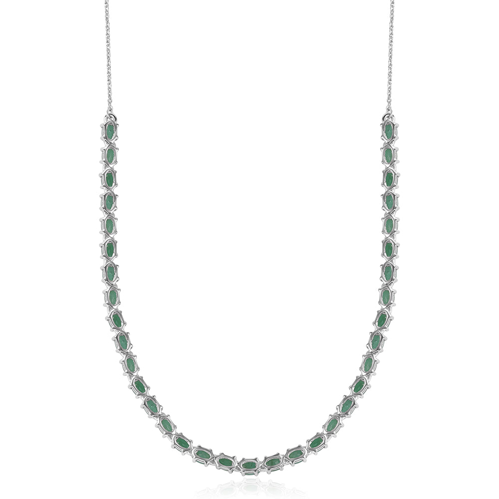Collar de Plata con Esmeralda de Brasil