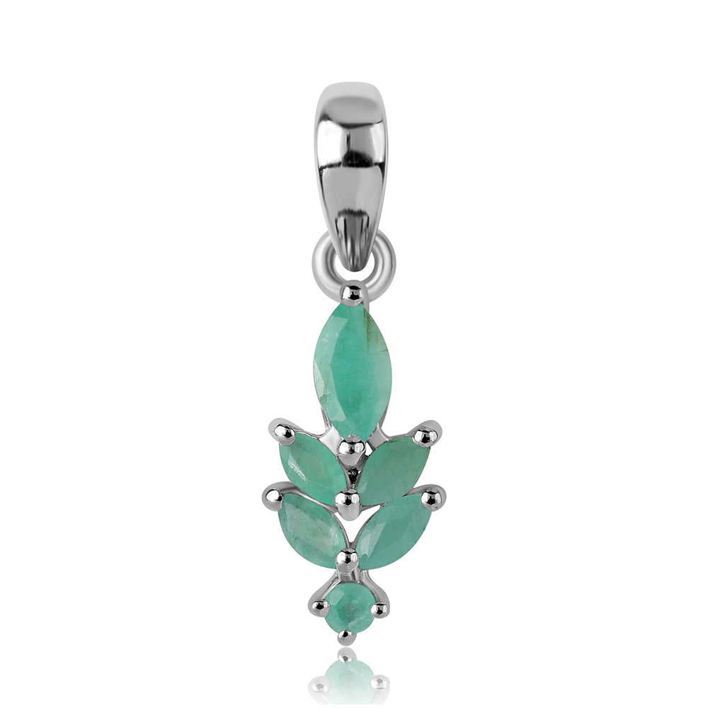 Colgante de Plata con Esmeralda de Brasil