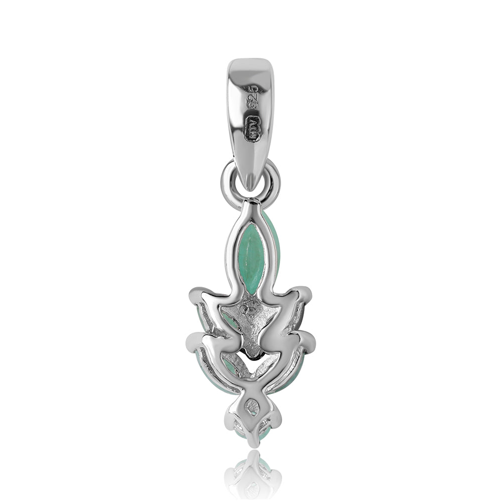Colgante de Plata con Esmeralda de Brasil