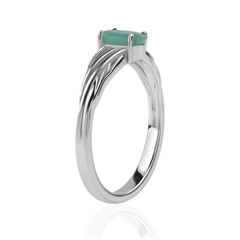 Anillo de Plata con Esmeralda de Brasil